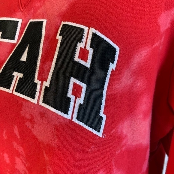 Champion Tie Dye Utah Cropped Sweatshirt Size Large - Picture 3 of 9